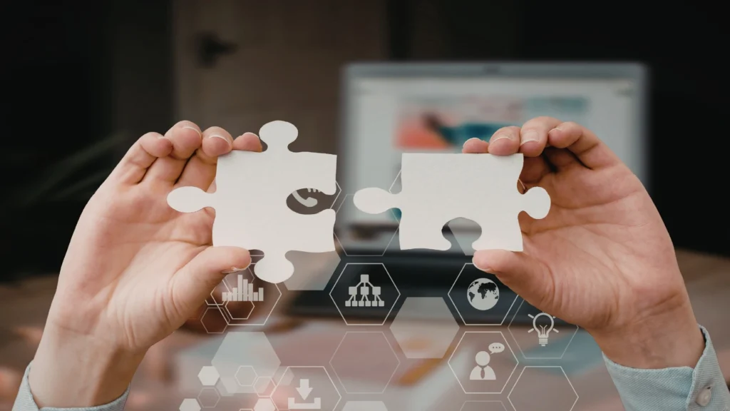 SD-WAN vs MPLS puzzle with hands